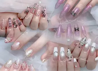 ネイル エツメ💅 長さ出し🎀デザインのネイルデザイン