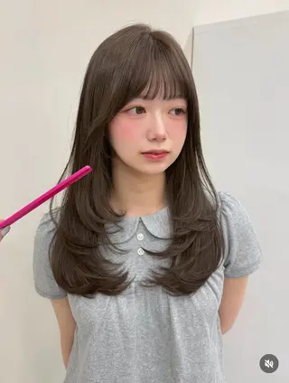 セミロング 透明感/韓国ヘア/ miyu 🎀のヘアスタイル