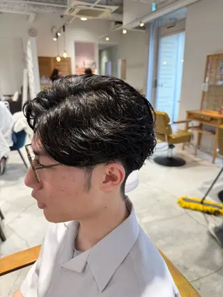 パーマ メンズ 鈴木弥月/大人ボブ× 透明感カラーのヘアスタイル