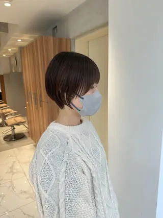 ショート 透明感モテ艶髪カラー Gallicaイリサのヘアスタイル