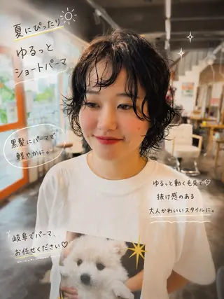 ショート パーマ shiho/レイヤー /透明感カラーのヘアスタイル