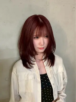ミディアム カラー かわの ひとしのヘアスタイル