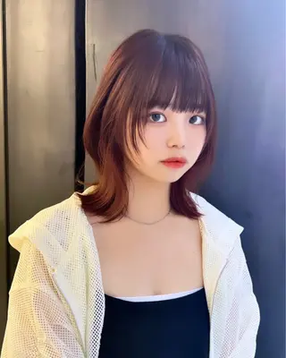 ミディアム カラー カラー系/カット特化 🟠オオタキマサシのヘアスタイル