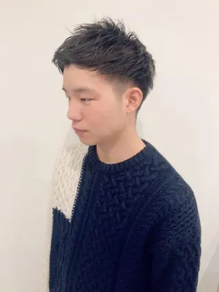 ショート カラー パーマ ヘアアレンジ メンズ ちこ .のヘアスタイル