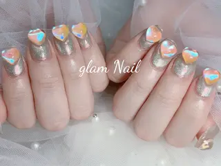 ネイル エツメ💅 長さ出し🎀デザインのネイルデザイン