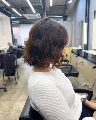 ショート カラー パーマ 早瀬裕之 パーマのヘアスタイル