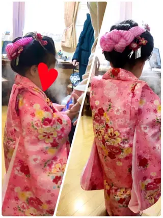 ロング ヘアアレンジ 美容室 HIIRAGIのマツエク・マツパデザイン