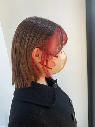 ショート カラー 🌷ラベンダーピンク 顔まわり🌷ねいろのヘアスタイル