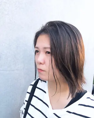 ミディアム カラー くまがい みゆ【edge.】のヘアスタイル