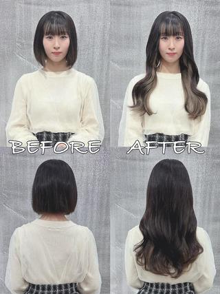 ロング ヘアアレンジ カラー LIP 大阪本店 エクステ MISAのヘアスタイル