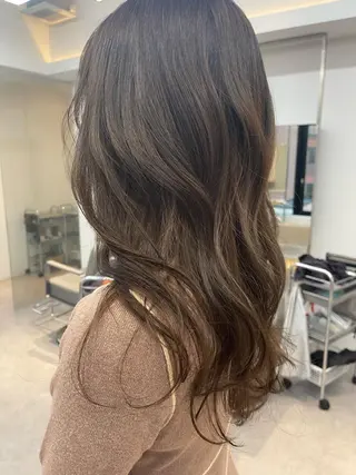セミロング カラー ヘアアレンジ Aloa透明感ヘア ♡kanami♡のヘアスタイル