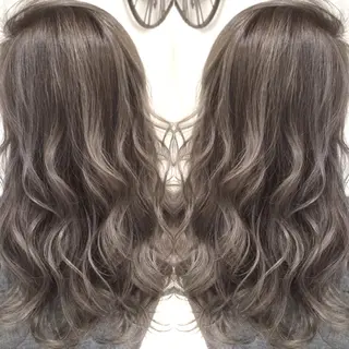 セミロング カラー 井上 一平のヘアスタイル