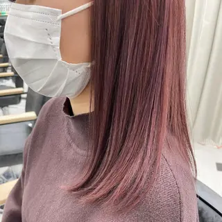 セミロング カラー パーマ ヘアアレンジ メンズ キッズ ネイル マツエク・マツパ アイブロウ mona/ ストレートスタイル✨のヘアスタイル