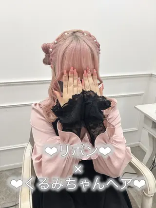 ミディアム ヘアアレンジ 天野 優希のヘアスタイル