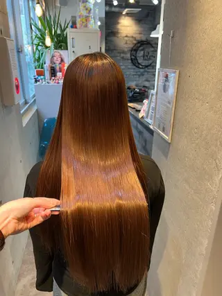 ロング パーマ 髪質改善🫧縮毛矯正 ハイトーン/れんのヘアスタイル