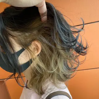 セミロング カラー 井手 孔介のヘアスタイル