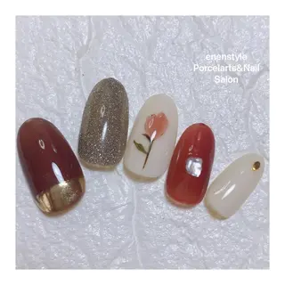 ミディアム ネイル 🐾enen style 🐾のネイルデザイン