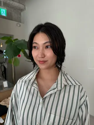 ミディアム パーマ 村田 茉優のヘアスタイル
