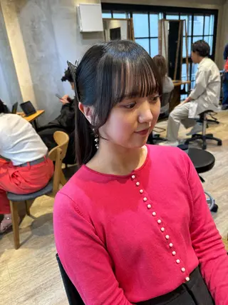 セミロング 新宿/顔周りカット +レイヤー=しずく♩のヘアスタイル