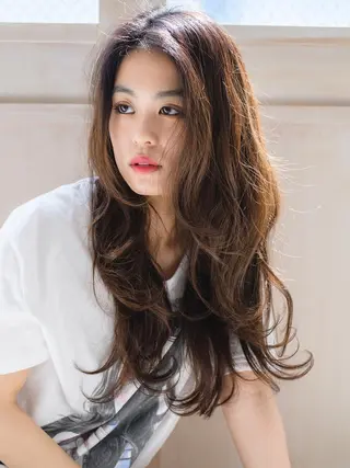 ロング カラー 韓国hair ·͜· watanabeのヘアスタイル