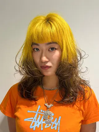 セミロング カラー ボブ&寒色🎐ᩚ 短髪 COCOROのヘアスタイル