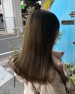 セミロング カラー 透明感カラー/パーマ 🌀アオノのヘアスタイル