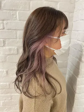 ロング カラー ハイトーン/メンズ 水野翔太のヘアスタイル