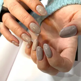 ネイル 大人ワンホン キラキラ/Ayanoのネイルデザイン