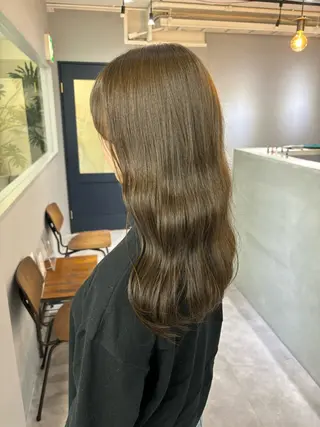 セミロング カラー きよはらちさき🍑 柔らかカラー🌱🫧のヘアスタイル