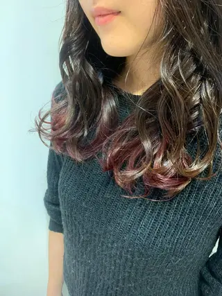 セミロング カラー パーマ ヘアアレンジ Bianca 代表 硲 貴亮【東武練馬】のヘアスタイル