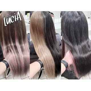 ロング カラー ヘアアレンジ エクステ7:30〜 LuciA\5900のヘアスタイル