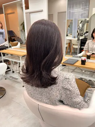 セミロング カラー 透明感カラー⭐️ Takumaのヘアスタイル