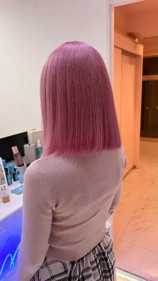 ショート カラー レイン🌏🍀 透明感/ハイトーンのヘアスタイル