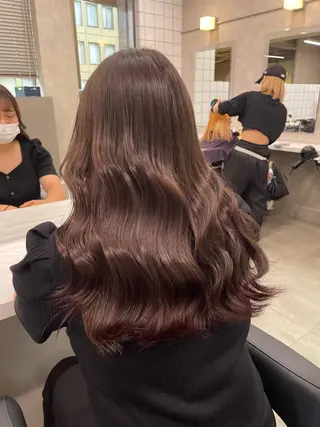 ミディアム カラー パーマ ヘアアレンジ メンズ キッズ ネイル マツエク・マツパ アイブロウ 🦋縮毛/韓国レイヤ ー/透明感カラー🦋のヘアスタイル