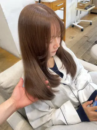 セミロング カラー 暖色カラー/ダブル カラー/名古屋/辻のヘアスタイル