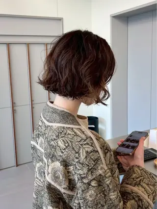 カラー パーマ オリーブカラー/ レイヤー/ ローレンのヘアスタイル