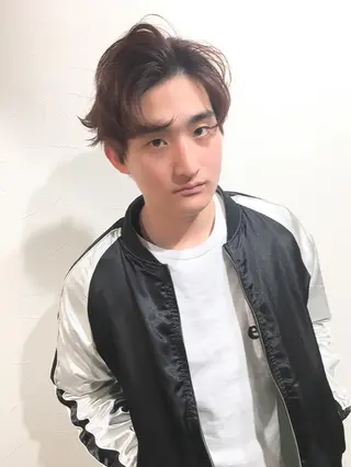 ショート カラー パーマ メンズ 柔らか垢抜けｶﾗｰと ｶｯﾄ🫧ASUKAのヘアスタイル