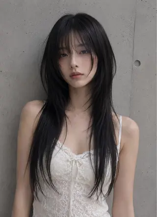 ロング ウルフカット 811 大阪梅田 ウルフのヘアスタイル