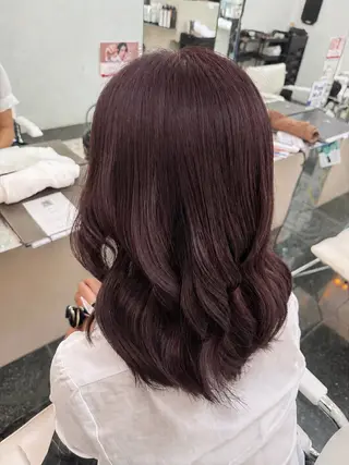 ミディアム カラー 透明感カラー💎 岩崎美優のヘアスタイル