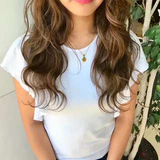ロング カラー Oopsレイヤー 加藤澄都のヘアスタイル