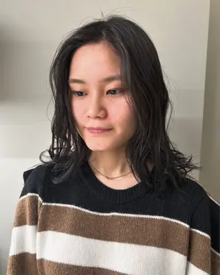セミロング カラー ケアパーマ/ケアブリ ーチdaisukeのヘアスタイル