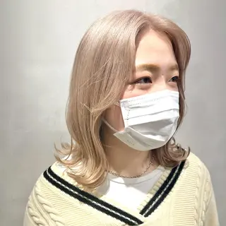 ミディアム カラー デザインカラー/パー マ🦖外岡咲希🦖のヘアスタイル