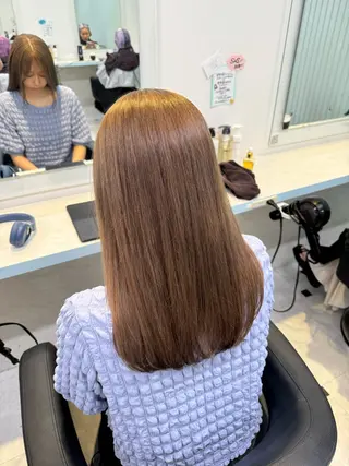 ロング カラー 🤎モテ髪&透明感 ミルクティー🥣🤎のヘアスタイル