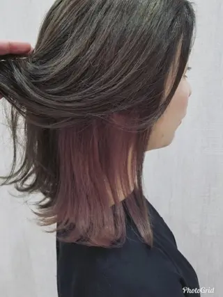 ミディアム カラー 店長✨レイヤー✖️ 髪質改善✖️韓国ヘアのヘアスタイル