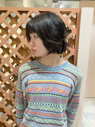 ショート パーマ 川間 将彦のヘアスタイル