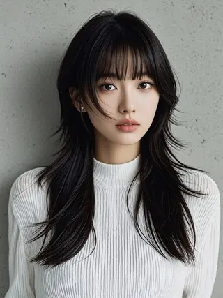 ロング ウルフカット 811 大阪梅田 ウルフのヘアスタイル