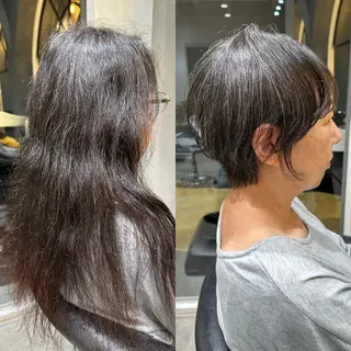 ショート 縮毛矯正/レイヤー taiga🧡のヘアスタイル