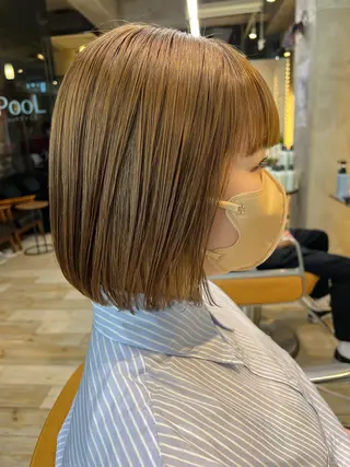 ショート サナ🌱 切りっぱなしボブのヘアスタイル
