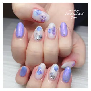 ミディアム ネイル 🐾enen style 🐾のネイルデザイン