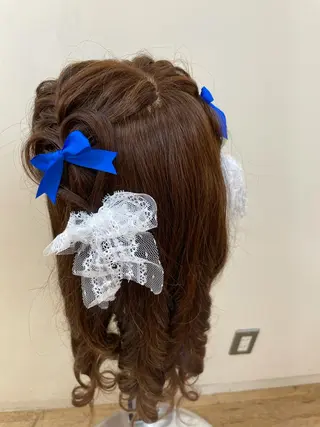 セミロング ヘアアレンジ ヘアセット🎀耳つぼ 👂💎MONAMIのヘアスタイル